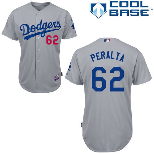Joel Peralta #62 mlb Jersey-L A Dodgers Women's Authentic 2014 Alternate Road Gray Cool Base Baseball Jersey